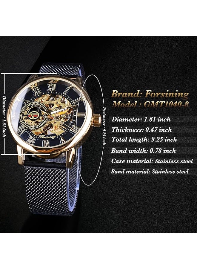 FORSINING Watches for Men Watch Stainless Steel Luxury Luminous Water Resistant Automatic Mechanical Wristwatch 1040 - Image 4